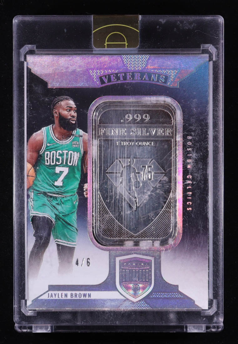 Jaylen Brown 2021-22 Panini Eminence Veterans Silver Bar #4 #4/6 at PristineAuction.com Jaylen Brown 2021-22 Panini Eminence Veterans Silver Bar #4 #4/6 at PristineAuction.com