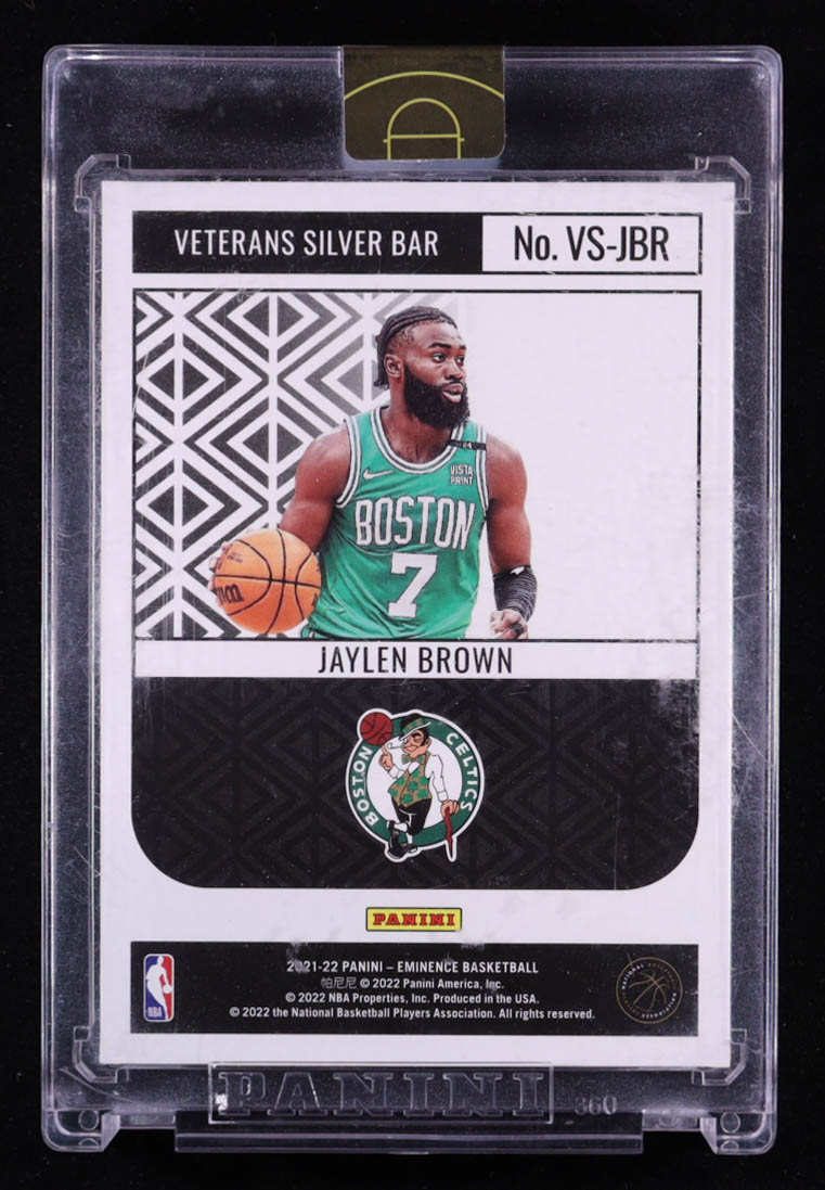 Jaylen Brown 2021-22 Panini Eminence Veterans Silver Bar #4 #4/6 at PristineAuction.com Jaylen Brown 2021-22 Panini Eminence Veterans Silver Bar #4 #4/6 at PristineAuction.com