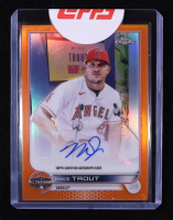 Mike Trout 2022 Topps Chrome Update '22 All Star Game Autographs Orange Refractors #ASGAMT EXCH #21/25 at PristineAuction.com