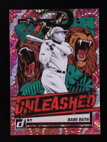 Babe Ruth 2021 Donruss Unleashed Pink Fireworks #3 at PristineAuction.com