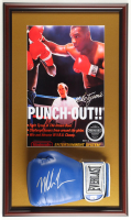 Mike Tyson Signed Custom Framed Everlast Boxing Glove Display with Art Print (Tyson) at PristineAuction.com