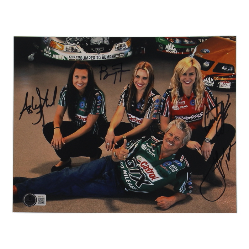 The Force Family NHRA 8x10 Photo Signed by Brittany, Courtney, Ashley & John Force (Beckett) at PristineAuction.com The Force Family NHRA 8x10 Photo Signed by Brittany, Courtney, Ashley & John Force (Beckett) at PristineAuction.com