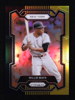 Willie Mays 2024 Panini Prizm Prizms Black Gold #10 #3/5 at PristineAuction.com