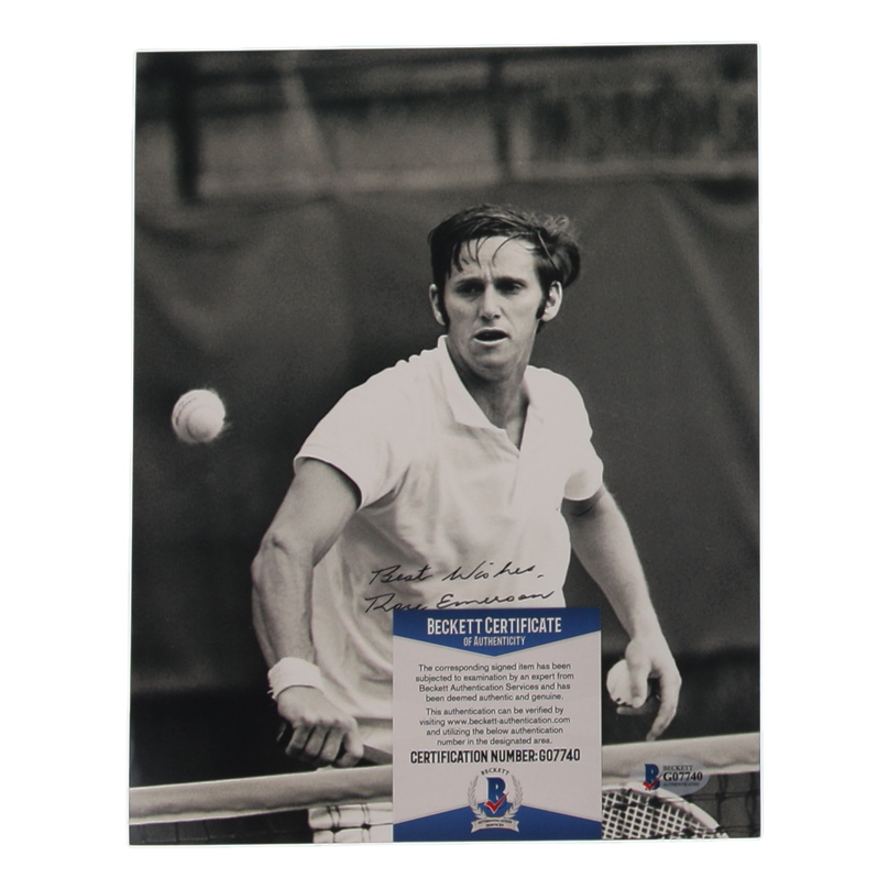 Roy Emerson Signed 8x10 Photo Inscribed "Best Wishes" (Beckett) at PristineAuction.com Roy Emerson Signed 8x10 Photo Inscribed "Best Wishes" (Beckett) at PristineAuction.com