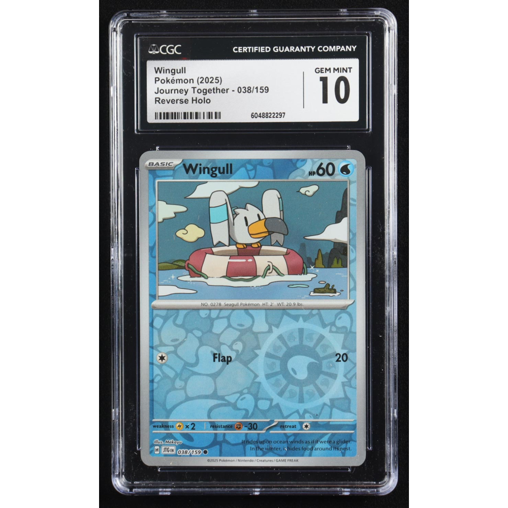 Wingull 2025 Pokemon Journey Together #038 (CGC 10) at PristineAuction.com