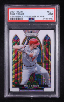 Mike Trout 2021 Panini Prizm Stained Glass Prizms White Wave #1 (PSA 9) at PristineAuction.com
