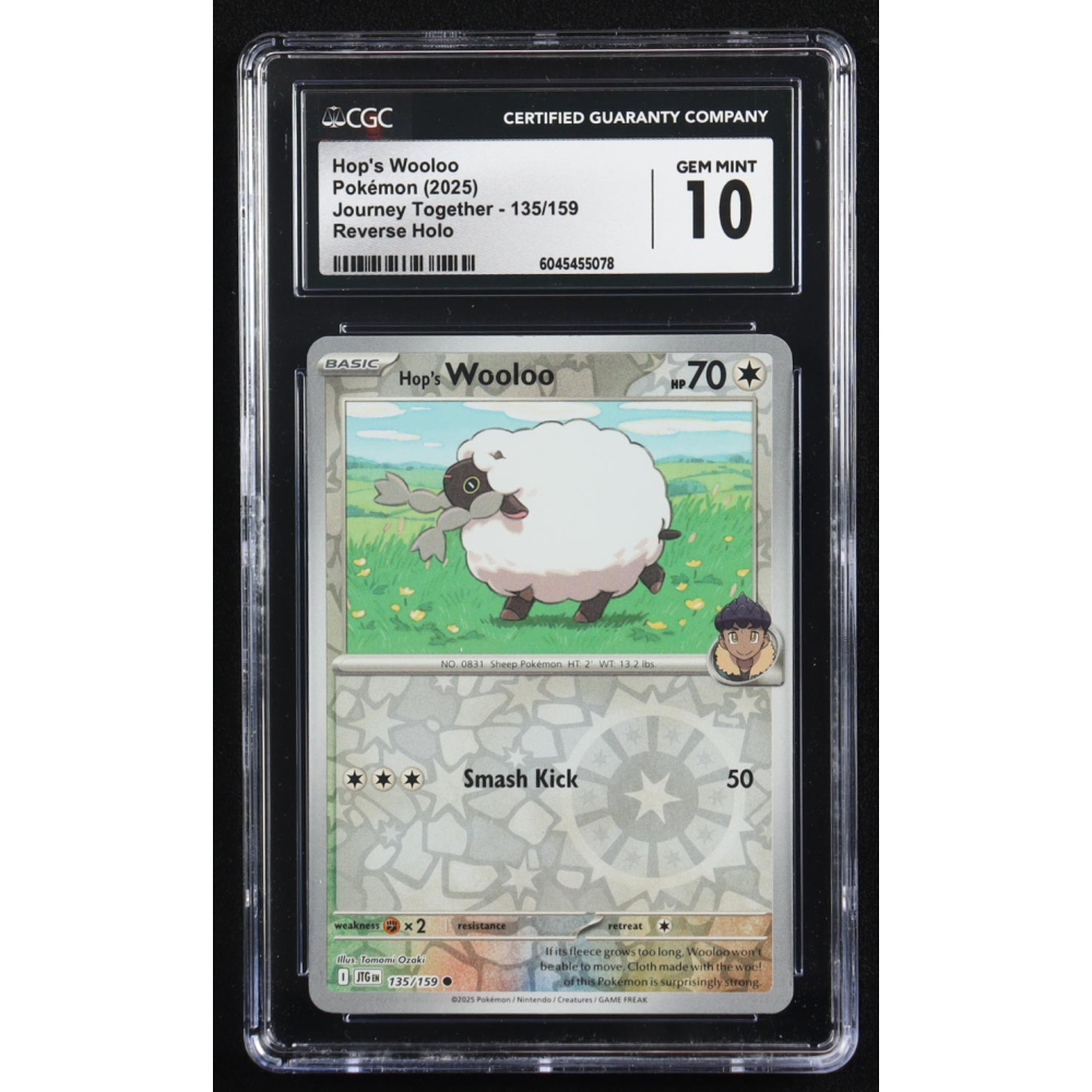 Hop's Wooloo 2025 Pokemon Journey Together #135 (CGC 10) at PristineAuction.com