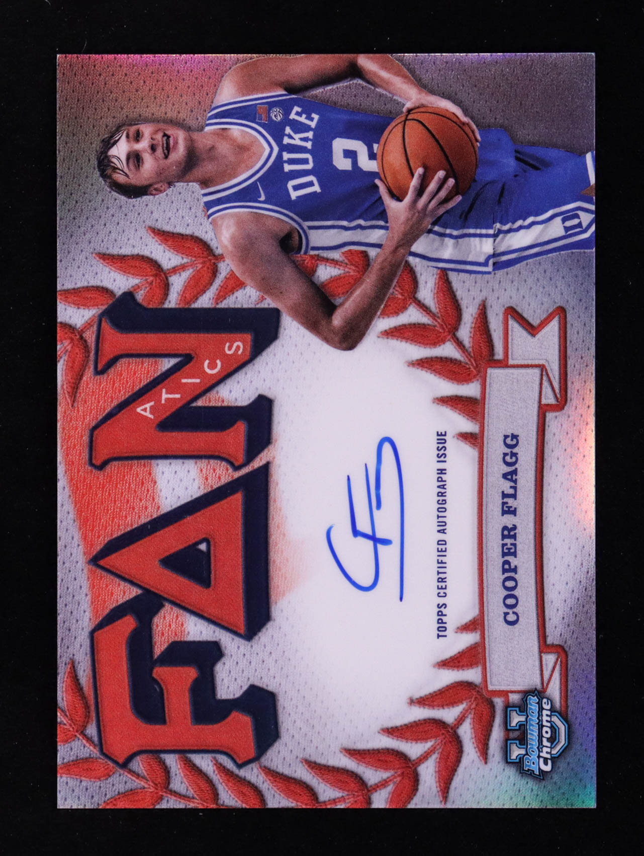 Cooper Flagg 2024-25 Bowman Chrome University Fanatics Fraternity Autographs #FFACF RC at PristineAuction.com Cooper Flagg 2024-25 Bowman Chrome University Fanatics Fraternity Autographs #FFACF RC at PristineAuction.com