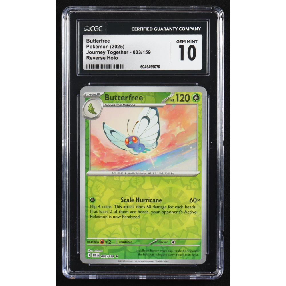 Butterfree 2025 Pokemon Journey Together #003 (CGC 10) at PristineAuction.com