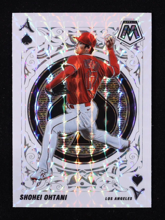 Shohei Ohtani 2022 Panini Mosaic Aces Mosaic #2 at PristineAuction.com Shohei Ohtani 2022 Panini Mosaic Aces Mosaic #2 at PristineAuction.com