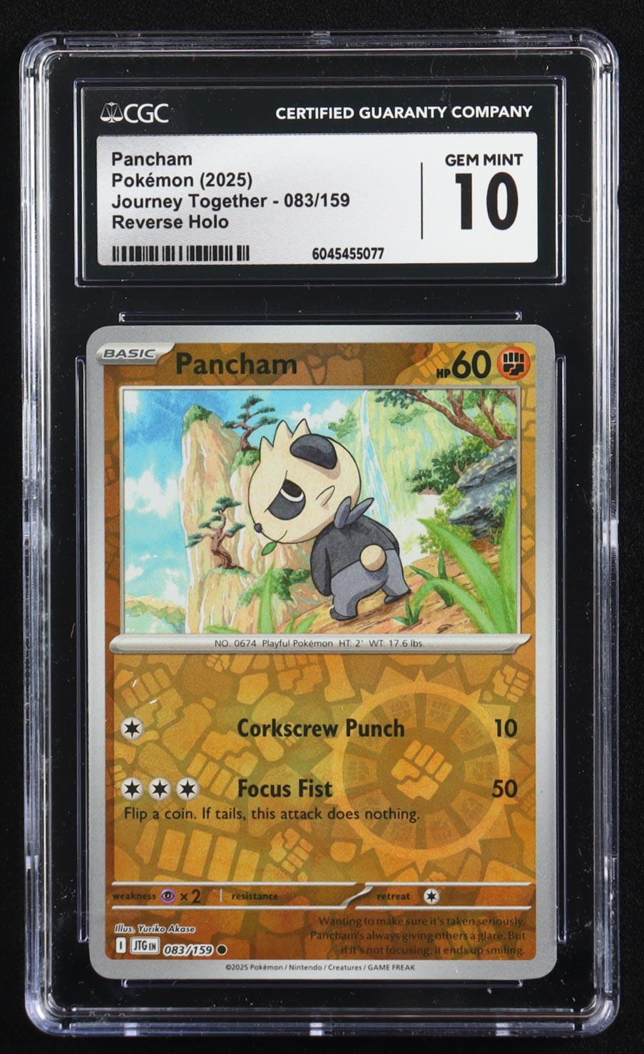 Pancham 2025 Pokemon Journey Together #083 (CGC 10) at PristineAuction.com Pancham 2025 Pokemon Journey Together #083 (CGC 10) at PristineAuction.com