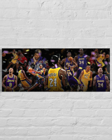 Kobe Bryant Lakers Custom 12x30 Canvas at PristineAuction.com
