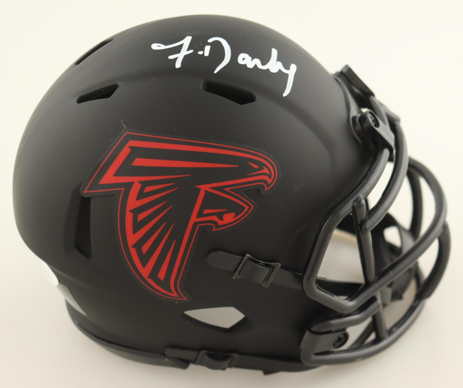 Frank Darby Signed Falcons Eclipse Alternate Speed Mini Helmet (JSA) at PristineAuction.com Frank Darby Signed Falcons Eclipse Alternate Speed Mini Helmet (JSA) at PristineAuction.com