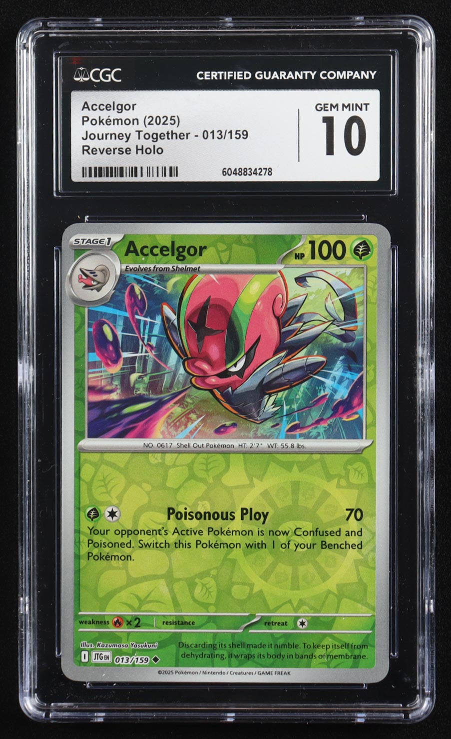 Accelgor 2025 Pokemon Journey Together #013 (CGC 10) at PristineAuction.com Accelgor 2025 Pokemon Journey Together #013 (CGC 10) at PristineAuction.com