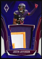 Justin Jefferson 2025 Panini Phoenix Pandora Patches Blue #14 #108/199 at PristineAuction.com