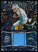 Justin Herbert 2023 Panini Spectra Crush Materials Neon Blue #15 #26/60 at PristineAuction.com