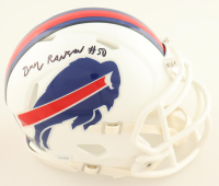 Gregory Rousseau Signed Bills Speed Mini Helmet (JSA) at PristineAuction.com