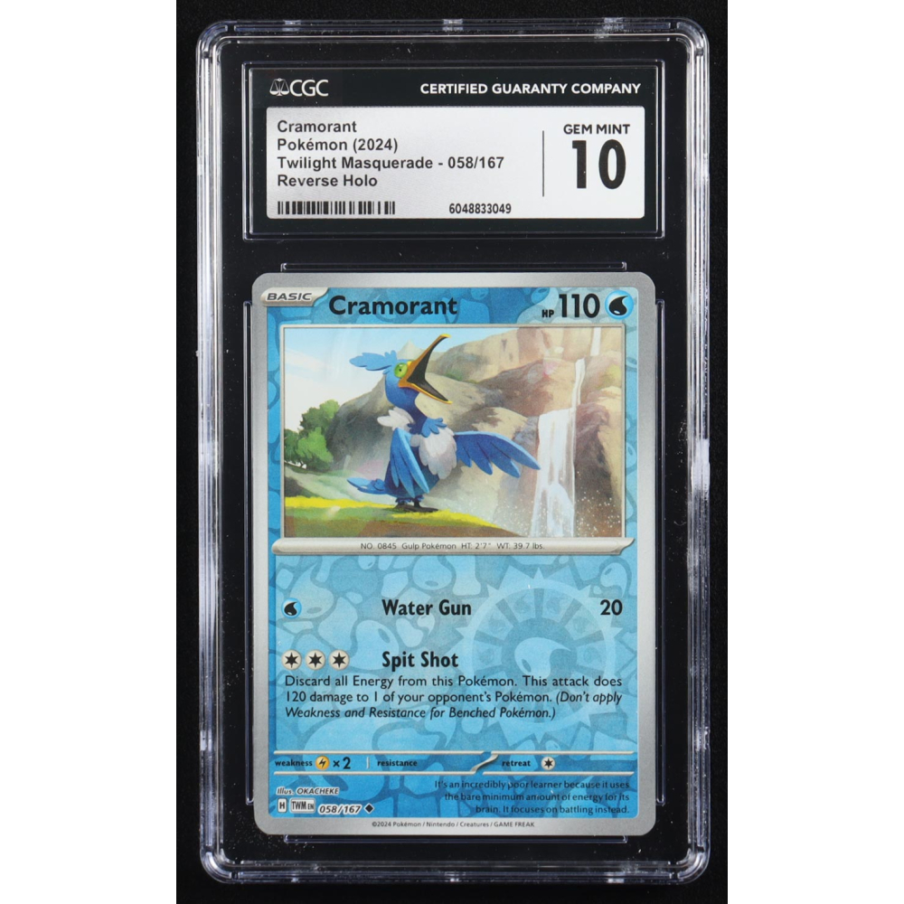 Cramorant 2024 Pokemon Twilight Masquerade #058 (CGC 10) at PristineAuction.com