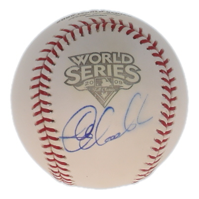 Joba Chamberlain Signed 2009 World Series Logo Baseball (Beckett) at PristineAuction.com Joba Chamberlain Signed 2009 World Series Logo Baseball (Beckett) at PristineAuction.com