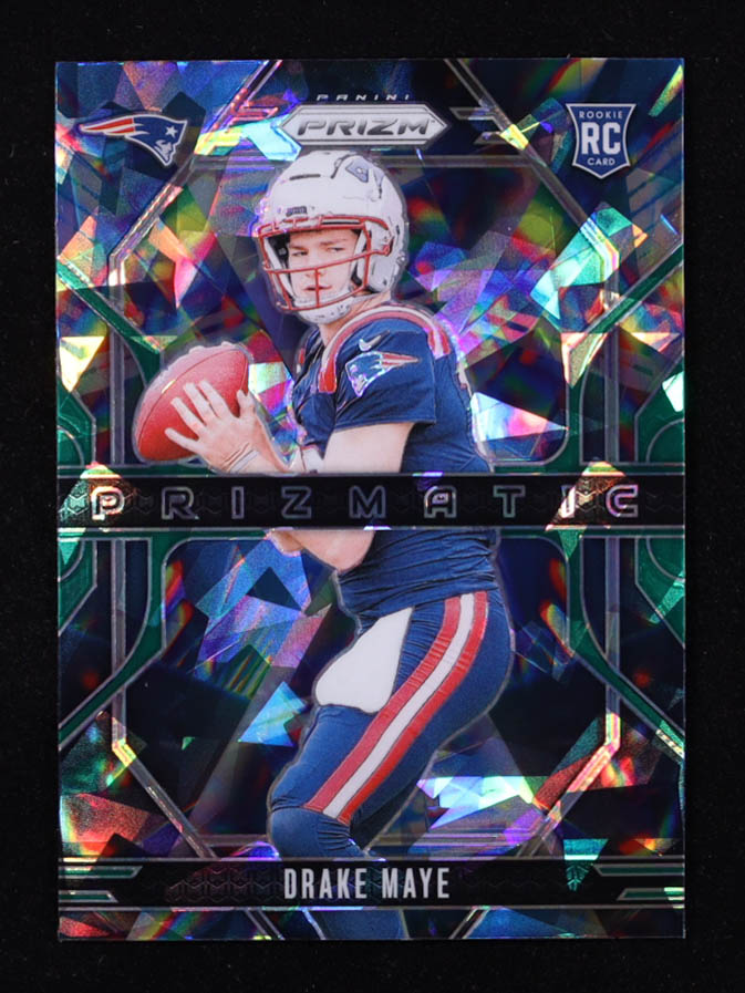 Drake Maye 2024 Panini Prizm Prizmatic Prizms Green Ice #2 RC at PristineAuction.com Drake Maye 2024 Panini Prizm Prizmatic Prizms Green Ice #2 RC at PristineAuction.com
