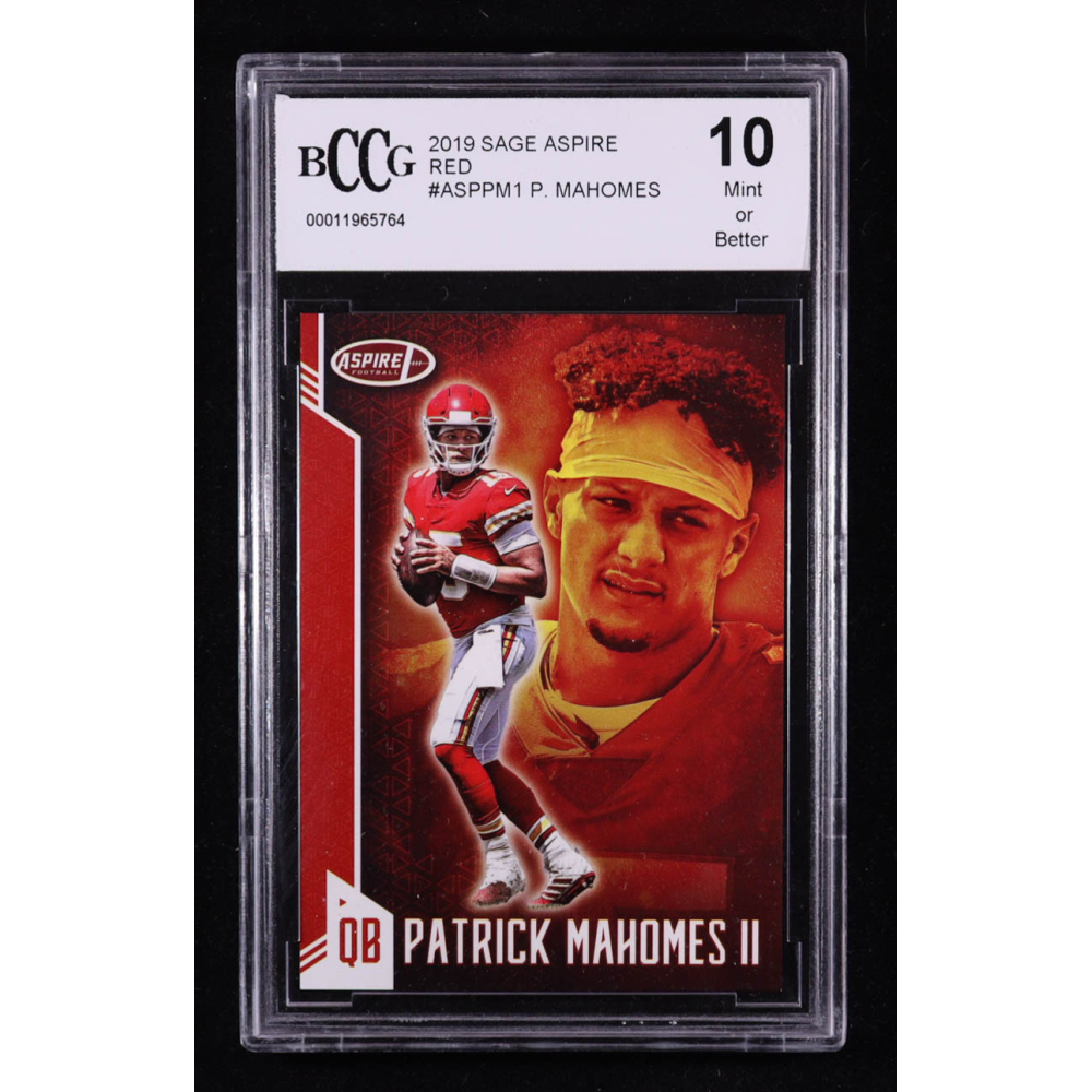Patrick Mahomes II 2019 Sage Aspire Red #ASP-PM-1 (BCCG 10) at PristineAuction.com