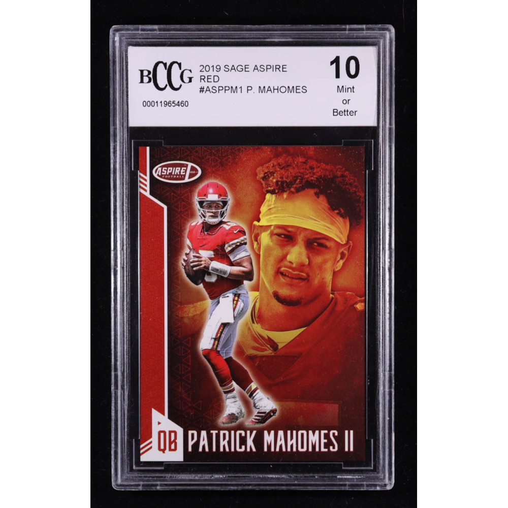 Patrick Mahomes II 2019 Sage Aspire Red #ASP-PM-1 (BCCG 10) at PristineAuction.com