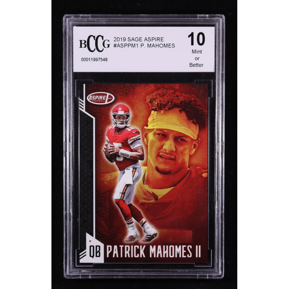 Patrick Mahomes II 2019 Sage Aspire #ASP-PM-1 (BCCG 10) at PristineAuction.com