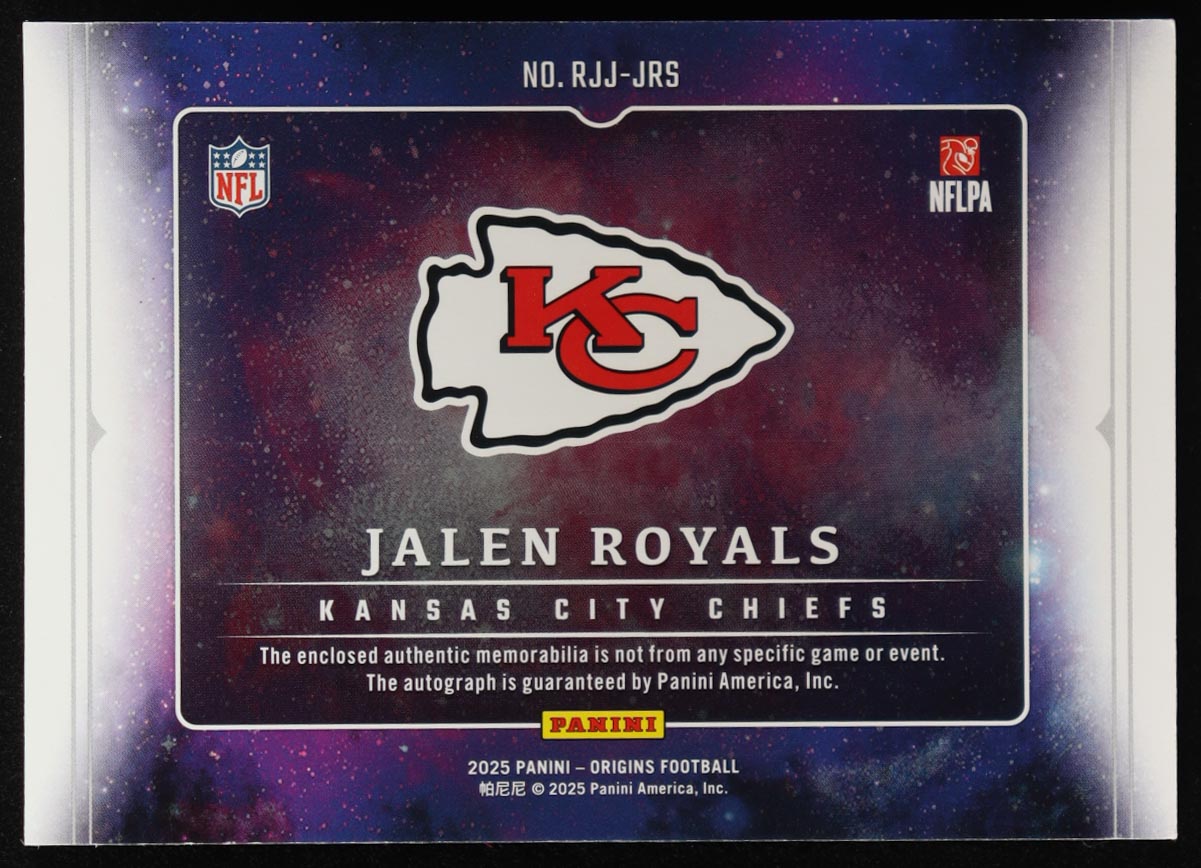 Jalen Royals 2025 Panini Origins Rookie Jumbo Jersey Autographs #38 RC at PristineAuction.com Jalen Royals 2025 Panini Origins Rookie Jumbo Jersey Autographs #38 RC at PristineAuction.com