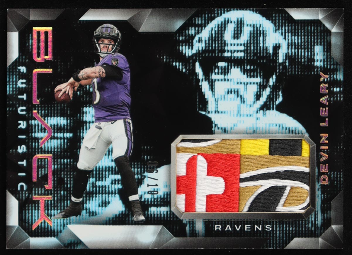 Devin Leary 2024 Panini Black Futuristic Jerseys Gold #25 #06/10 RC at PristineAuction.com Devin Leary 2024 Panini Black Futuristic Jerseys Gold #25 #06/10 RC at PristineAuction.com