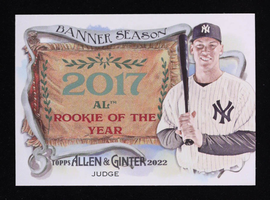 Aaron Judge 2022 Topps Allen and Ginter Banner Seasons #BS48 at PristineAuction.com Aaron Judge 2022 Topps Allen and Ginter Banner Seasons #BS48 at PristineAuction.com