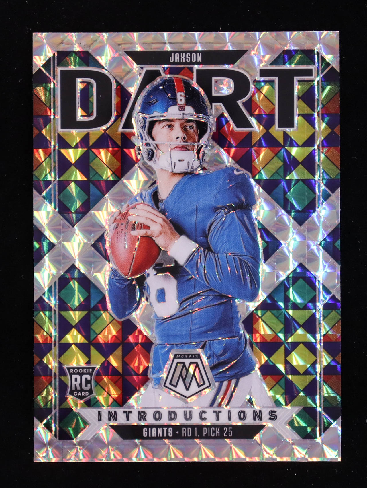 Jaxson Dart 2025 Panini Mosaic Introductions Mosaic #2 RC at PristineAuction.com Jaxson Dart 2025 Panini Mosaic Introductions Mosaic #2 RC at PristineAuction.com