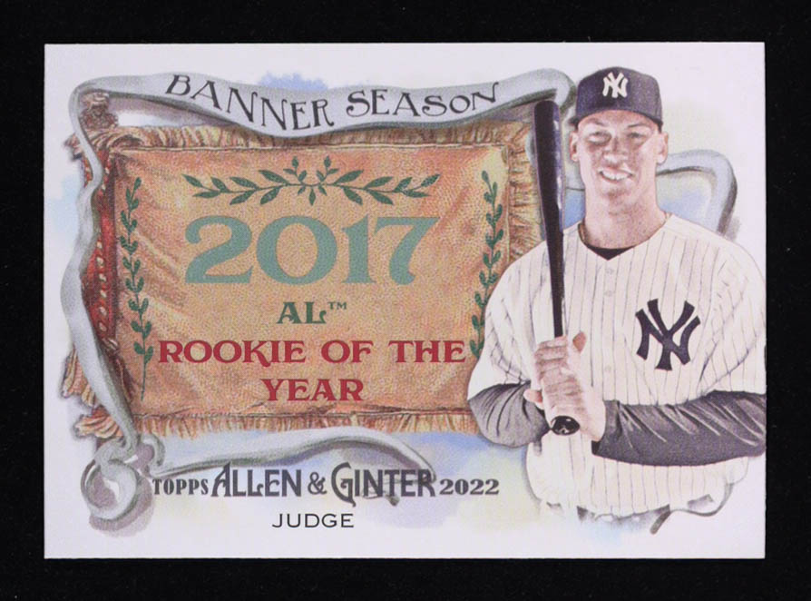 Aaron Judge 2022 Topps Allen and Ginter Banner Seasons #BS48 at PristineAuction.com Aaron Judge 2022 Topps Allen and Ginter Banner Seasons #BS48 at PristineAuction.com
