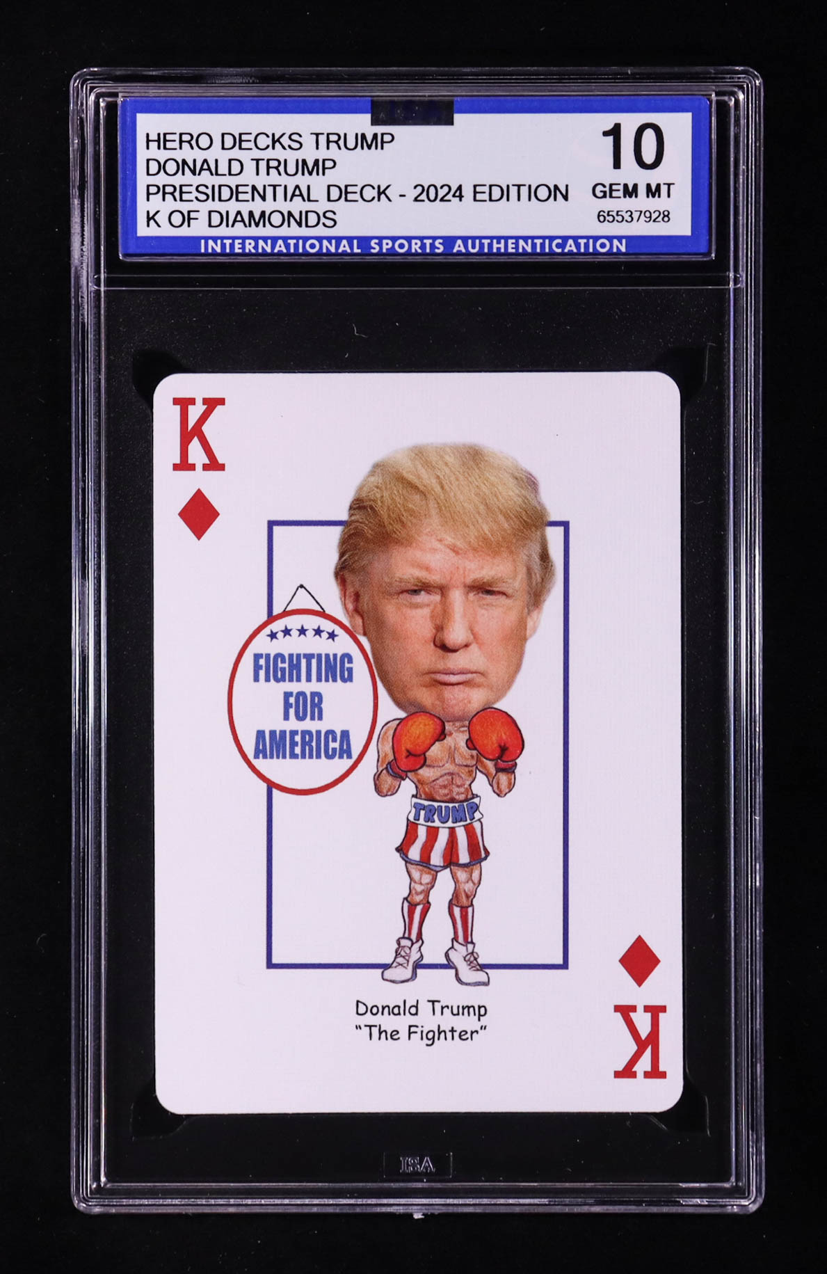 Donald Trump 2024 Hero Decks Trump Presidential Deck Playing Card (ISA 10) at PristineAuction.com Donald Trump 2024 Hero Decks Trump Presidential Deck Playing Card (ISA 10) at PristineAuction.com