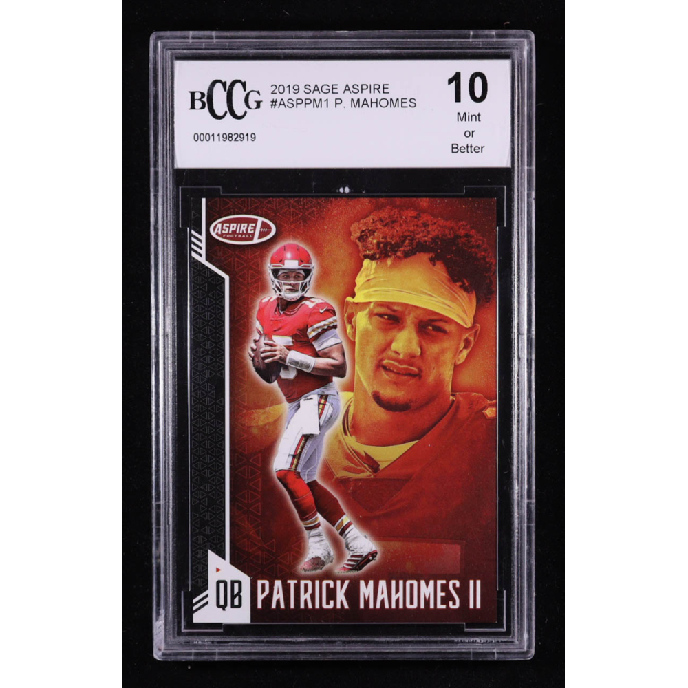 Patrick Mahomes II 2019 Sage Aspire #ASP-PM-1 (BCCG 10) at PristineAuction.com