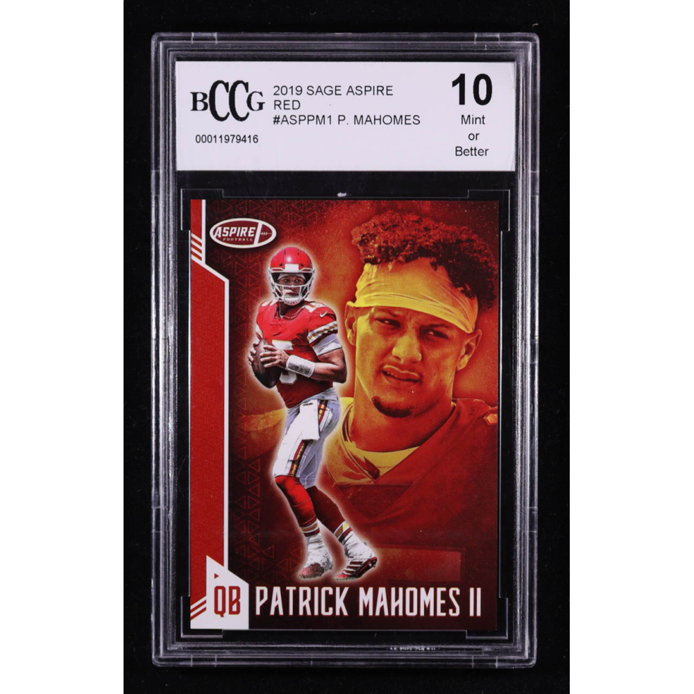 Patrick Mahomes II 2019 Sage Aspire Red #ASP-PM-1 (BCCG 10) at PristineAuction.com