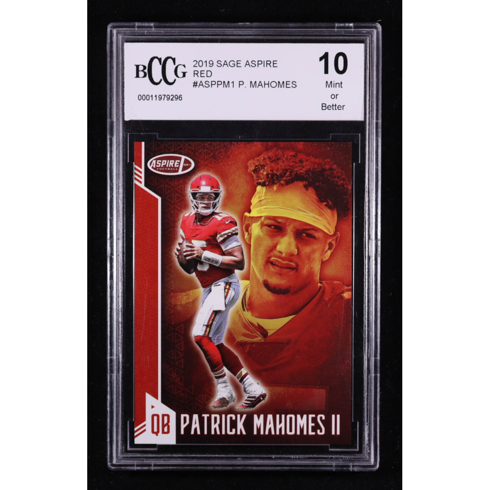 Patrick Mahomes II 2019 Sage Aspire Red #ASP-PM-1 (BCCG 10) at PristineAuction.com