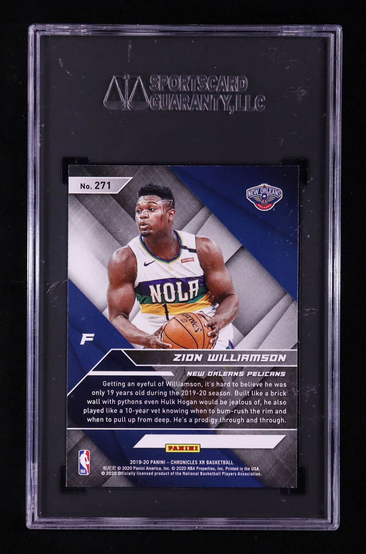 Zion Williamson 2019-20 Panini Chronicles #271 XR RC (SGC 10) at PristineAuction.com Zion Williamson 2019-20 Panini Chronicles #271 XR RC (SGC 10) at PristineAuction.com