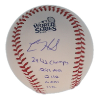 Enrique "Kike" Hernandez Signed OML 2024 World Series Logo Baseball With Multiple Inscriptions (MLB) at PristineAuction.com