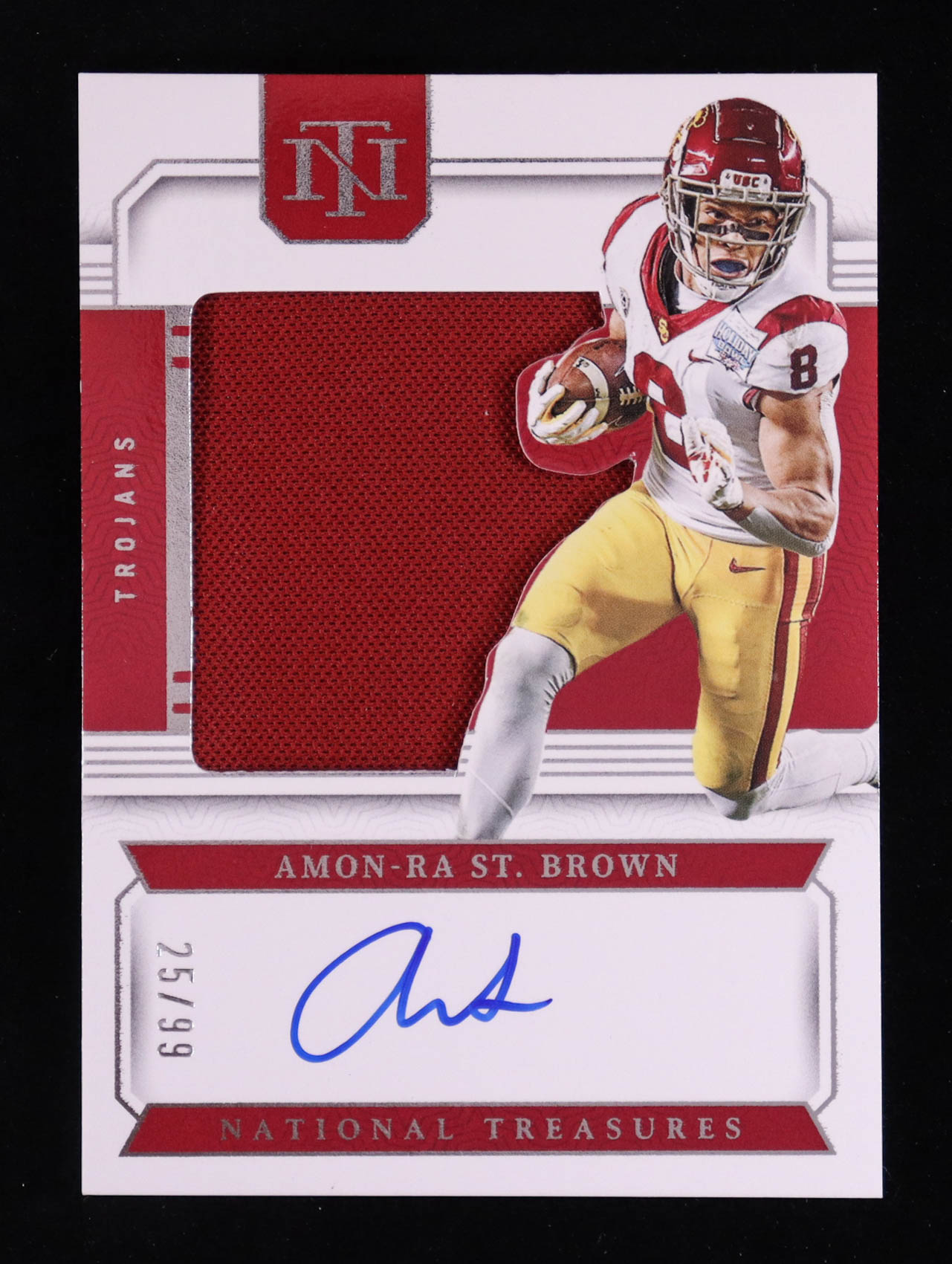 Amon-Ra St. Brown 2024 Panini National Treasures Collegiate College Silhouettes Signatures #16 #25/99 at PristineAuction.com Amon-Ra St. Brown 2024 Panini National Treasures Collegiate College Silhouettes Signatures #16 #25/99 at PristineAuction.com