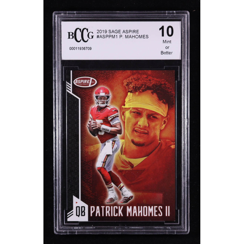 Patrick Mahomes II 2019 Sage Aspire #ASP-PM-1 (BCCG 10) at PristineAuction.com