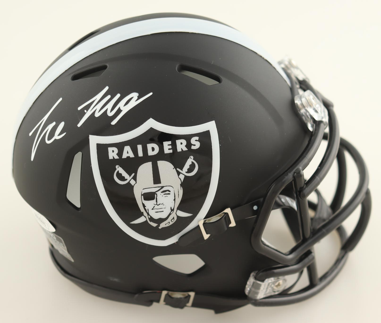 Trevon Moehrig Signed Raiders Eclipse Alternate Speed Mini Helmet (JSA) at PristineAuction.com Trevon Moehrig Signed Raiders Eclipse Alternate Speed Mini Helmet (JSA) at PristineAuction.com