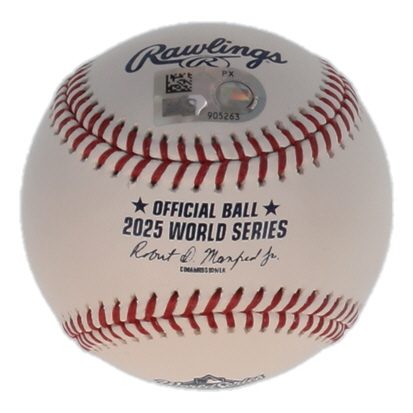 Tyler Glasnow Signed OML 2025 World Series Logo Baseball (MLB) at PristineAuction.com Tyler Glasnow Signed OML 2025 World Series Logo Baseball (MLB) at PristineAuction.com