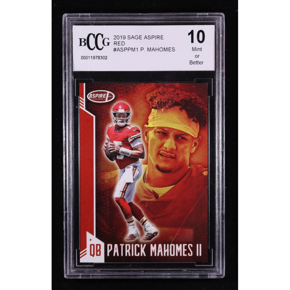 Patrick Mahomes II 2019 Sage Aspire Red #ASP-PM-1 (BCCG 10) at PristineAuction.com