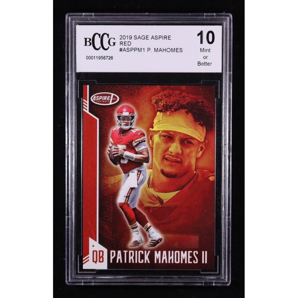 Patrick Mahomes II 2019 Sage Aspire Red #ASP-PM-1 (BCCG 10) at PristineAuction.com