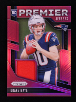 Drake Maye 2024 Panini Prizm Premier Jerseys Pink #6 RC at PristineAuction.com