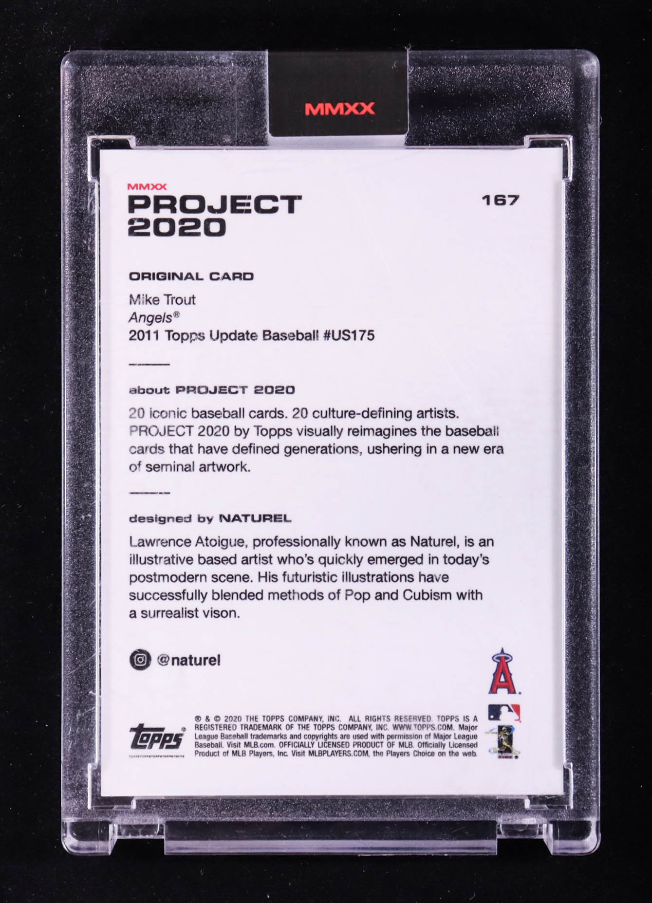 Mike Trout 2020 Topps Project 2020 #167 Naturel at PristineAuction.com Mike Trout 2020 Topps Project 2020 #167 Naturel at PristineAuction.com