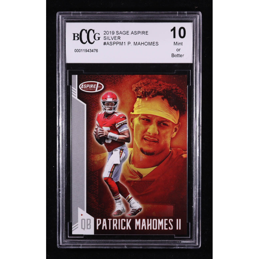 Patrick Mahomes II 2019 Sage Aspire Silver #ASP-PM-1 (BCCG 10) at PristineAuction.com
