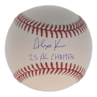 Alejandro Kirk Signed OML Baseball Inscribed "25 AL Champs" (MLB) at PristineAuction.com