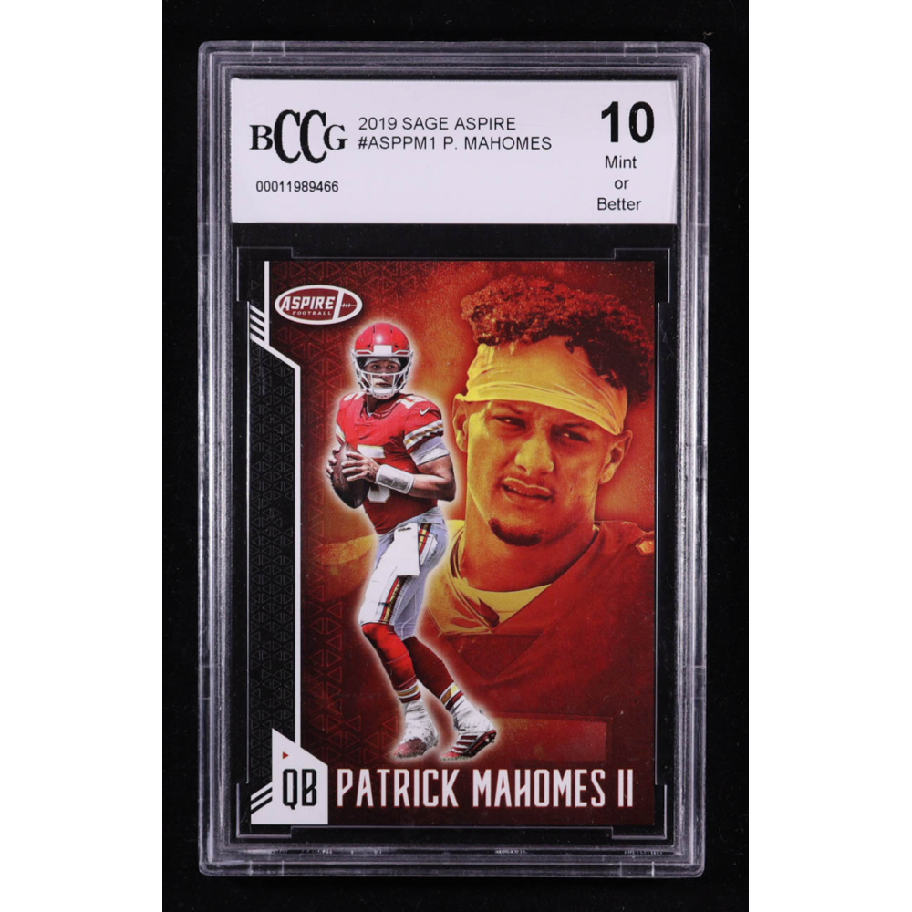 Patrick Mahomes II 2019 Sage Aspire #ASP-PM-1 (BCCG 10) at PristineAuction.com