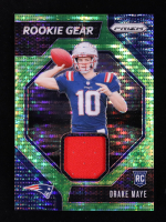 Drake Maye 2024 Panini Prizm Rookie Gear Neon Green Pulsar #6 RC at PristineAuction.com